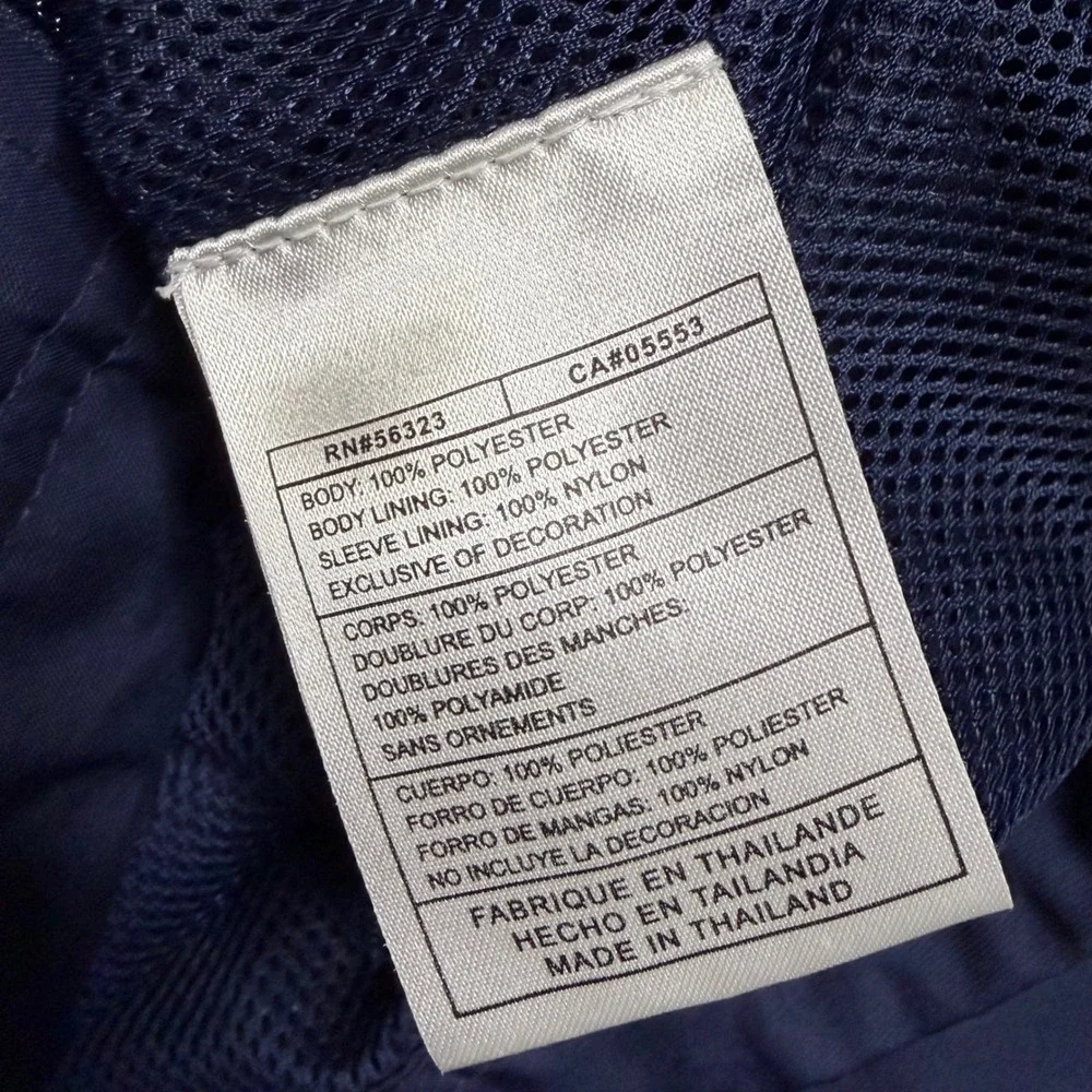 Nike Track Jacket Mens M Navy Blue Vintage 90s Windbreaker Full Zip Futura Logo
